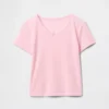T-shirt da pigiama per bambini in punto ricamato riciclato