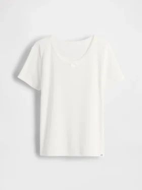 T-shirt da pigiama per bambini in punto ricamato riciclato