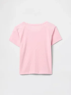 T-shirt da pigiama per bambini in punto ricamato riciclato