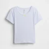 T-shirt da pigiama per bambini in punto ricamato riciclato