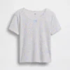 T-shirt da pigiama per bambini in punto ricamato riciclato