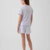 T-shirt da pigiama per bambini in punto ricamato riciclato