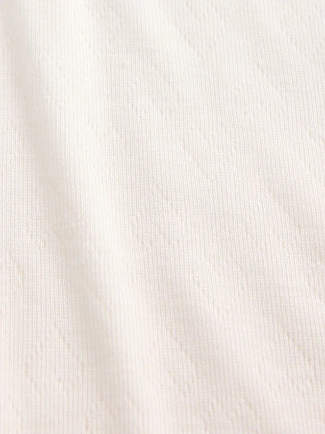 T-shirt da pigiama per bambini in punto ricamato riciclato