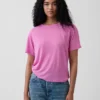 T-shirt dal taglio comodo in misto lino