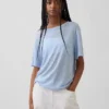 T-shirt dal taglio comodo in misto lino