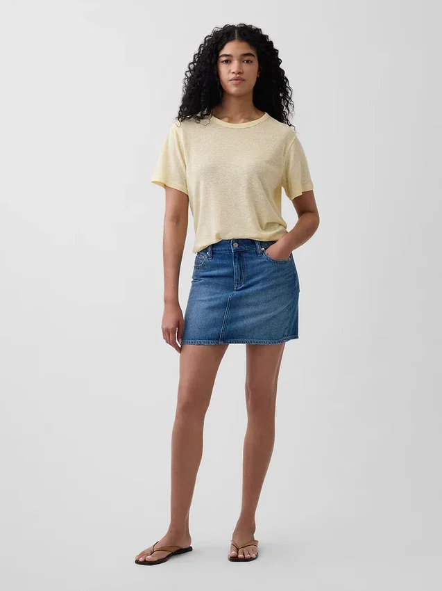 T-shirt dal taglio comodo in misto lino
