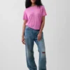T-shirt dal taglio comodo in misto lino