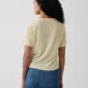T-shirt dal taglio comodo in misto lino