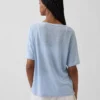 T-shirt dal taglio comodo in misto lino