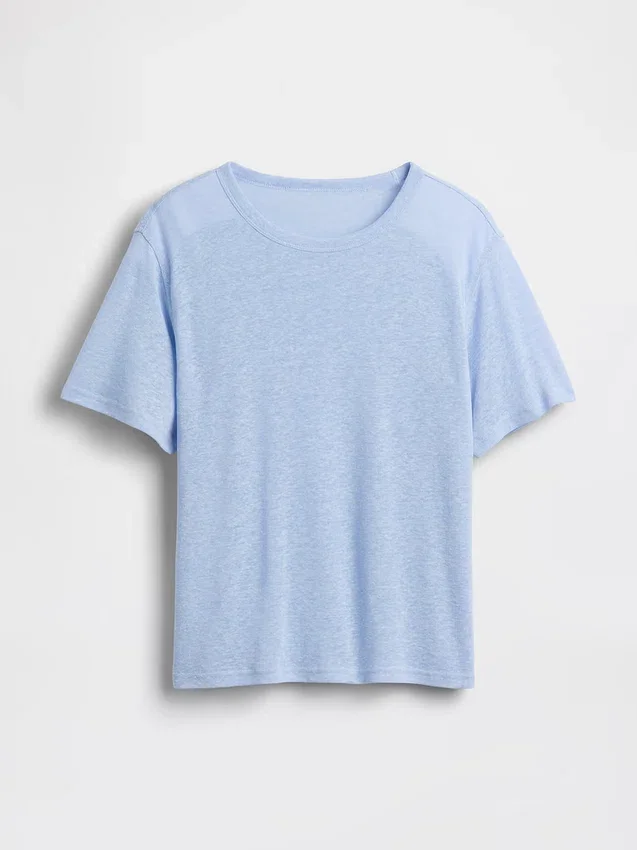 T-shirt dal taglio comodo in misto lino