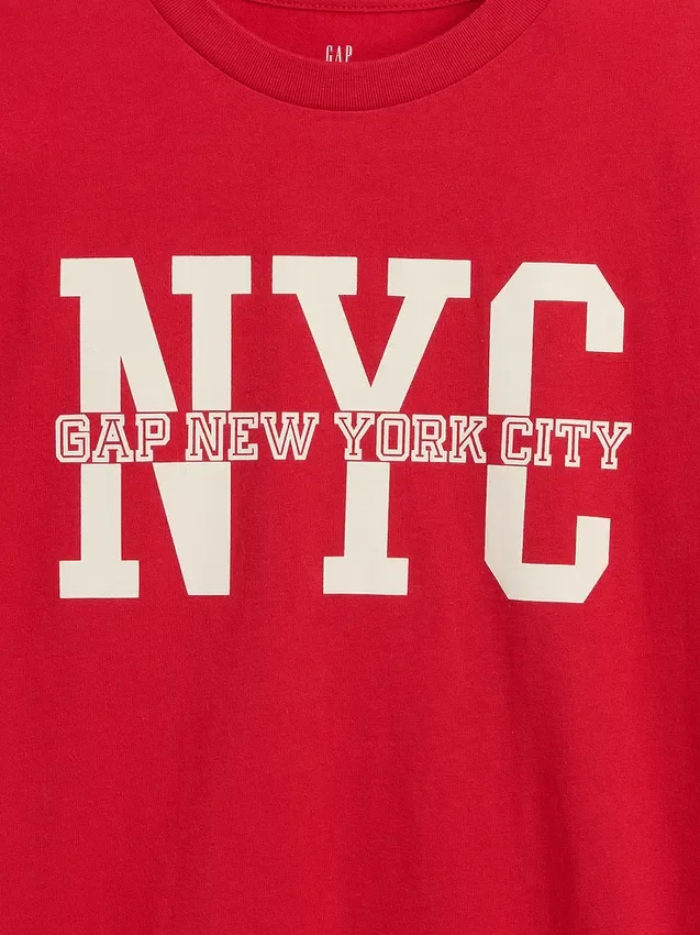 T-shirt Gap NYC con logo per bambini