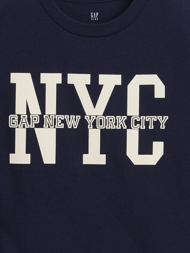 T-shirt Gap NYC con logo per bambini