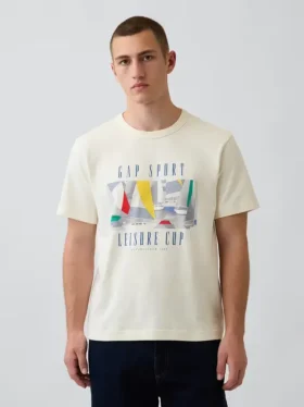 T-shirt Gap Sport con stampa, in jersey di cotone pesante