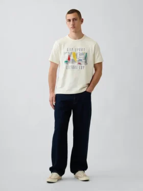 T-shirt Gap Sport con stampa, in jersey di cotone pesante