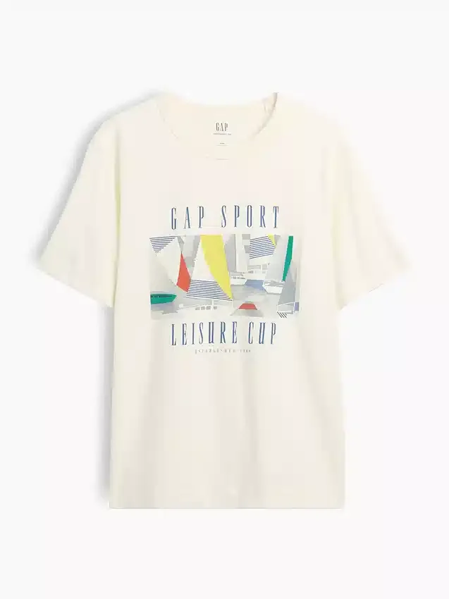T-shirt Gap Sport con stampa, in jersey di cotone pesante