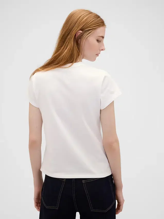 T-shirt GAP × Victoria Beckham in cotone biologico con logo