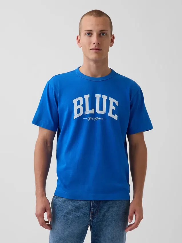 T-shirt Get Blue con logo dal taglio comodo