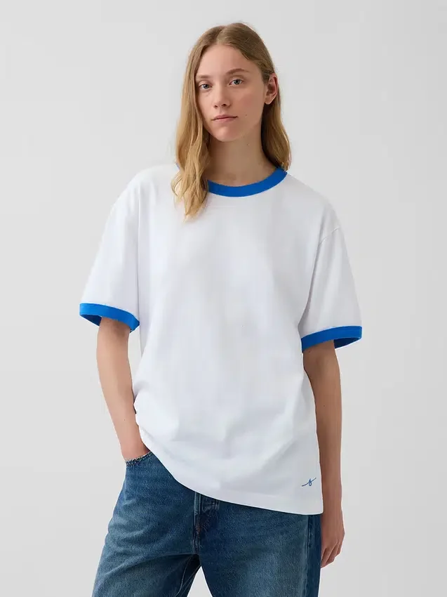 T-shirt Get Blue con logo dal taglio comodo