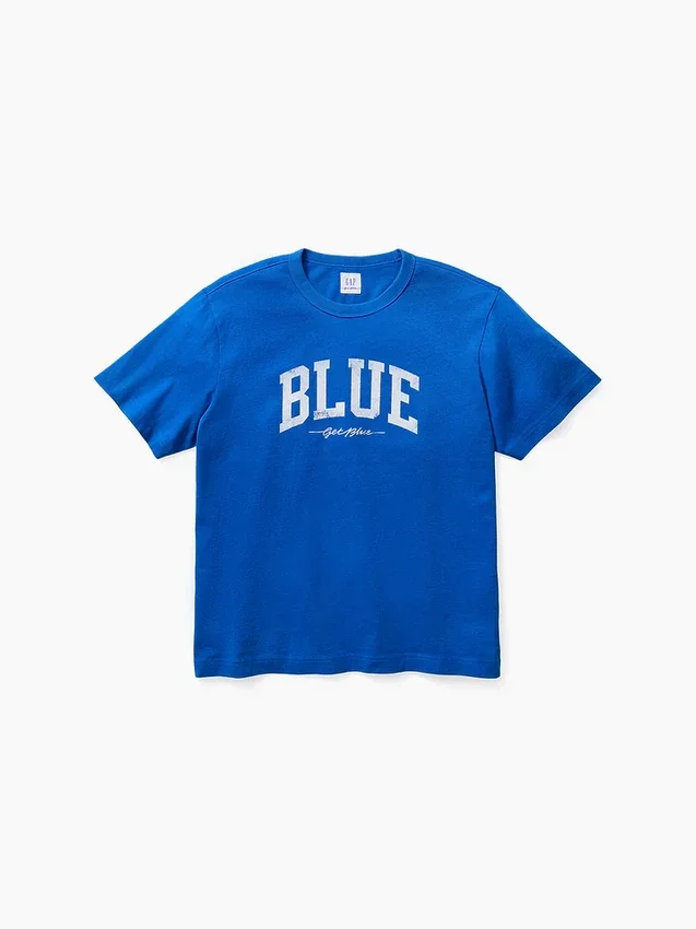 T-shirt Get Blue con logo dal taglio comodo