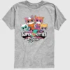 T-shirt grafica a maniche corte per bambini con logo “Super Kitties”