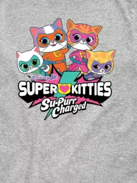 T-shirt grafica a maniche corte per bambini con logo “Super Kitties”