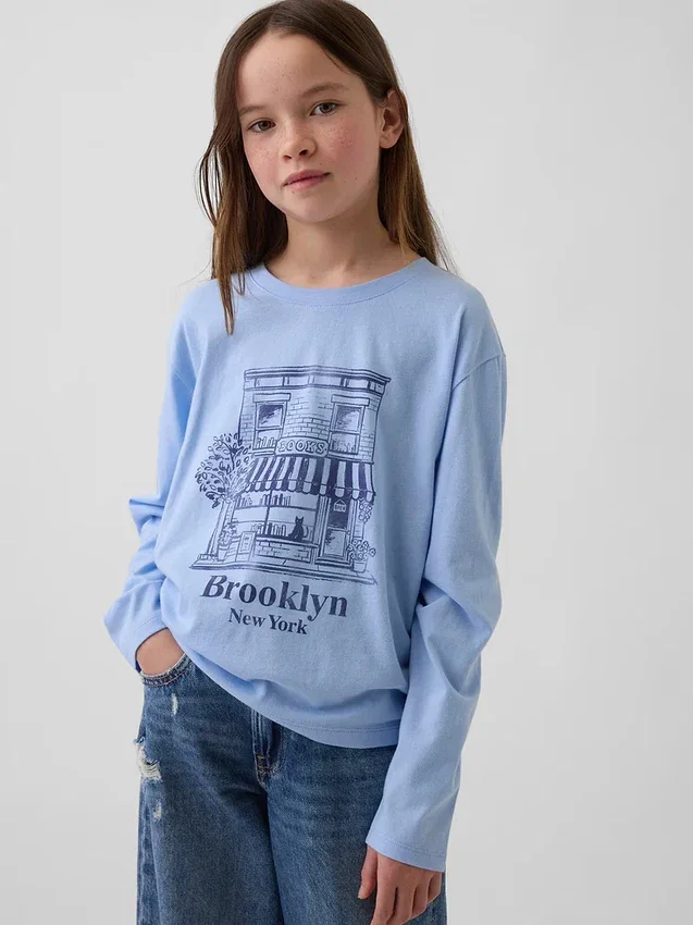 T-shirt grafica dal taglio morbido per bambini