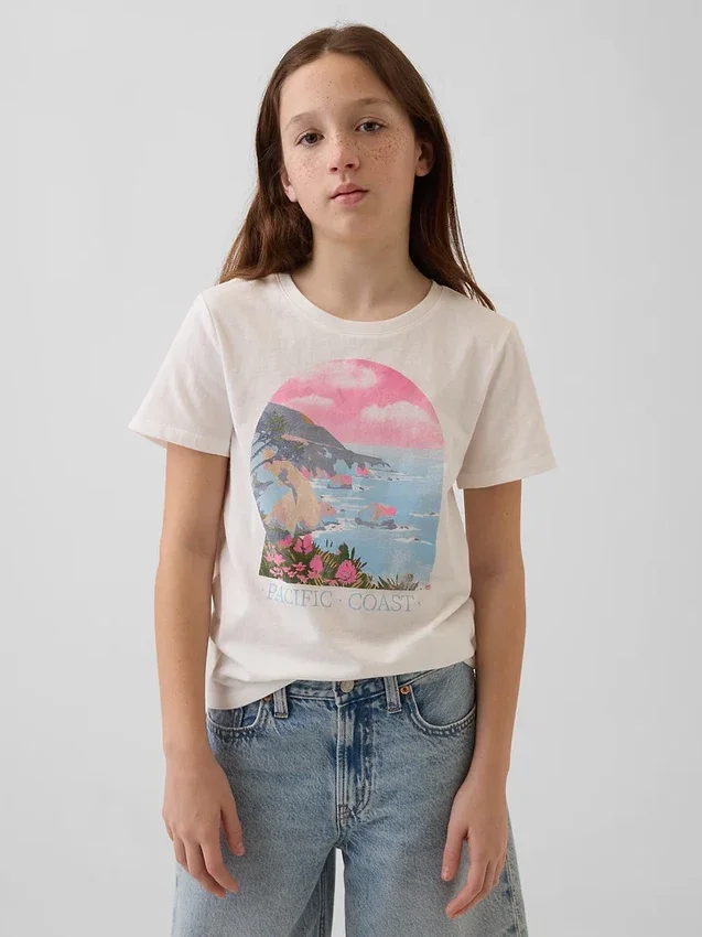 T-shirt grafica dal taglio morbido per bambini