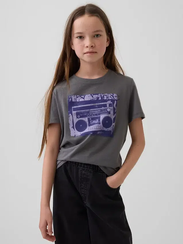 T-shirt grafica dal taglio morbido per bambini