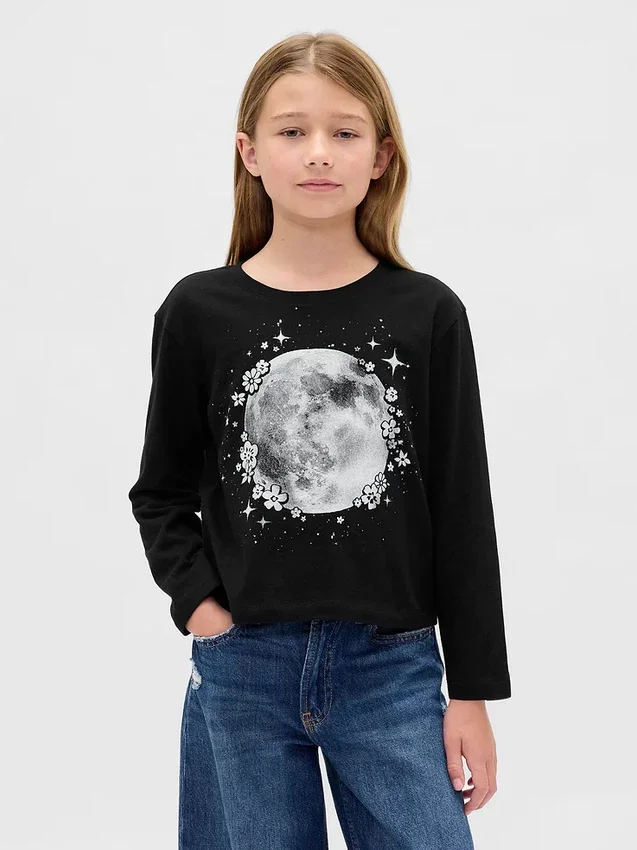 T-shirt grafica dal taglio morbido per bambini