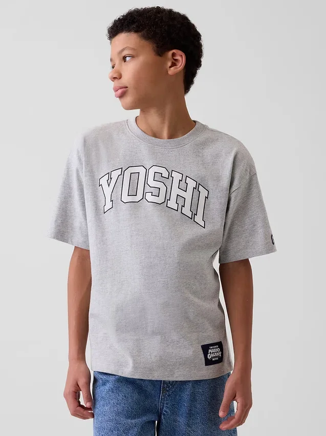 T-shirt grafica per bambini Super Mario dal taglio comodo