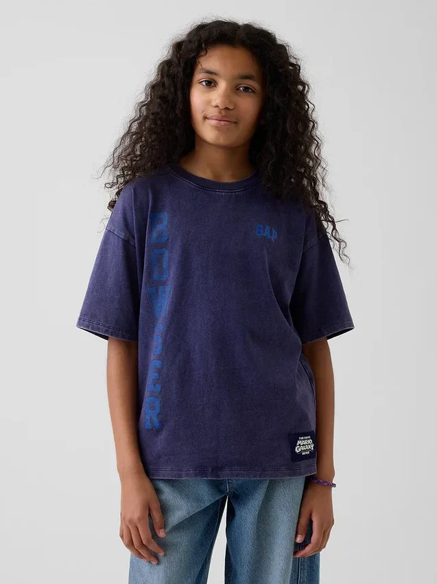 T-shirt grafica per bambini Super Mario dal taglio comodo