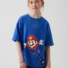 T-shirt grafica per bambini Super Mario dal taglio comodo