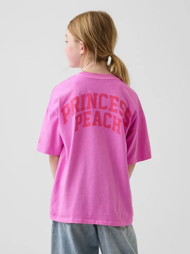 T-shirt grafica per bambini Super Mario dal taglio comodo