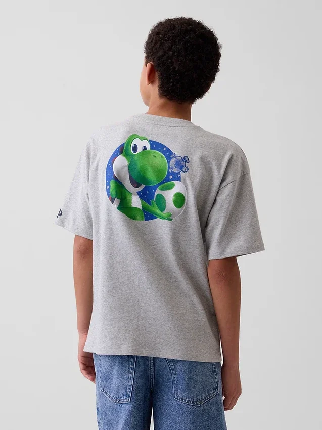T-shirt grafica per bambini Super Mario dal taglio comodo