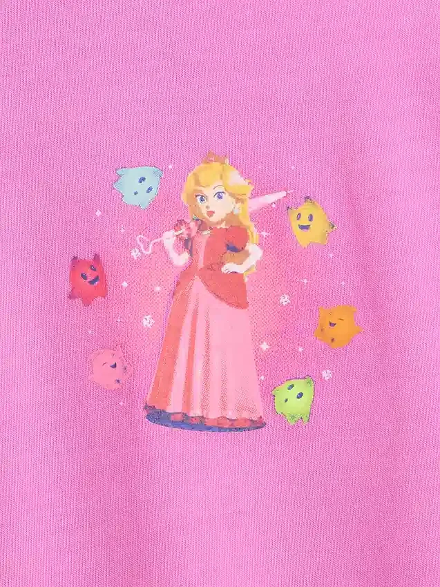 T-shirt grafica per bambini Super Mario dal taglio comodo