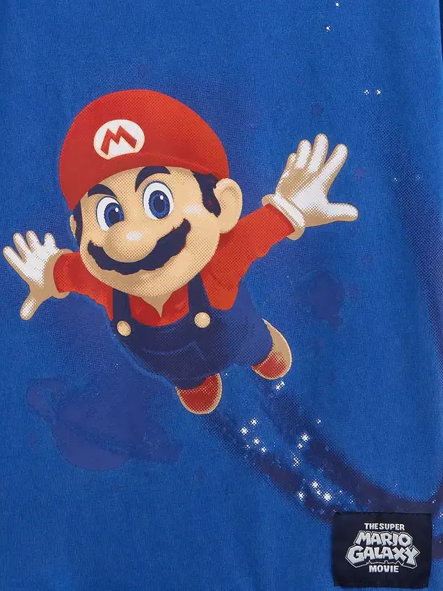 T-shirt grafica per bambini Super Mario dal taglio comodo