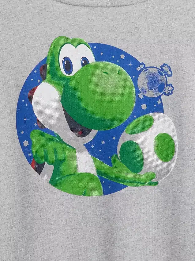 T-shirt grafica per bambini Super Mario dal taglio comodo