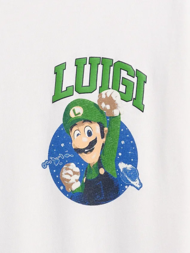 T-shirt grafica per bambini Super Mario dal taglio comodo