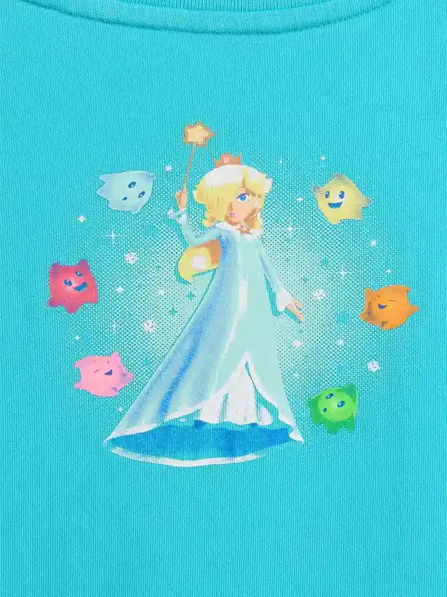 T-shirt grafica per bambini Super Mario dal taglio comodo
