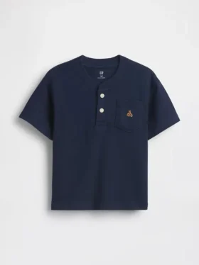 T-shirt Henley con taschino per neonato & bebè