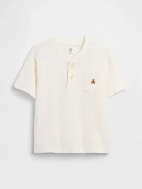 T-shirt Henley con taschino per neonato & bebè