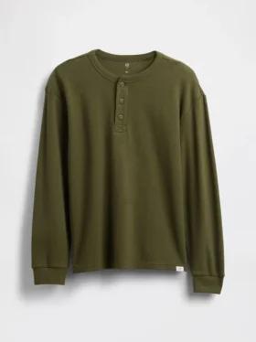 T-shirt Henley dal taglio comodo per bambini