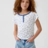 T-shirt Henley raglan per bambini