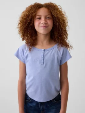 T-shirt Henley raglan per bambini
