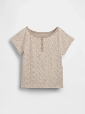 T-shirt Henley raglan per bambini