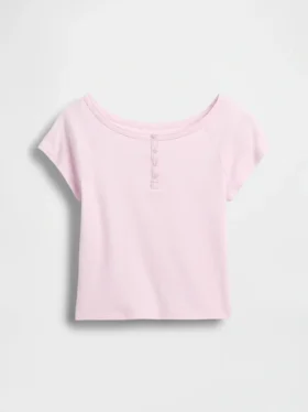 T-shirt Henley raglan per bambini