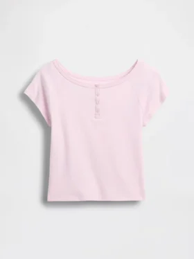 T-shirt Henley raglan per bambini