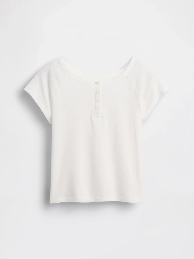 T-shirt Henley raglan per bambini