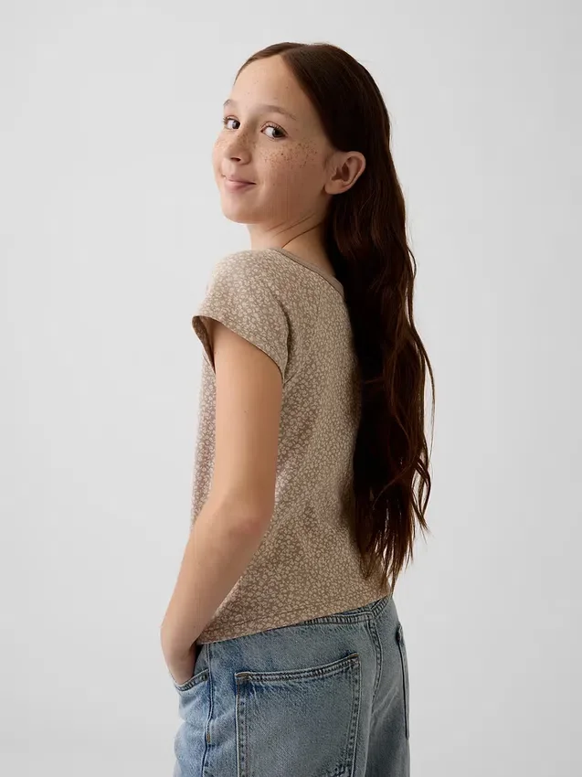 T-shirt Henley raglan per bambini