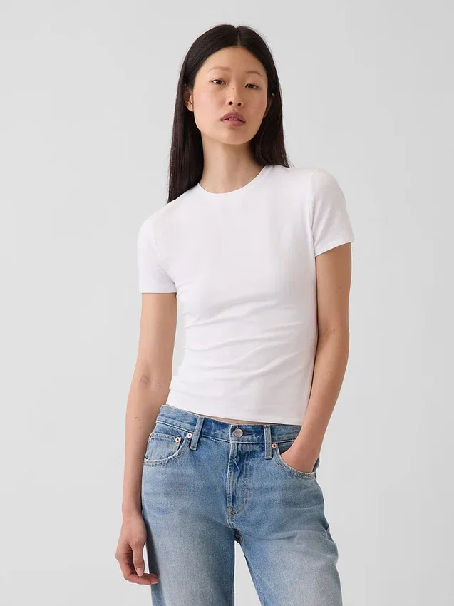 T-shirt in jersey a trama fitta